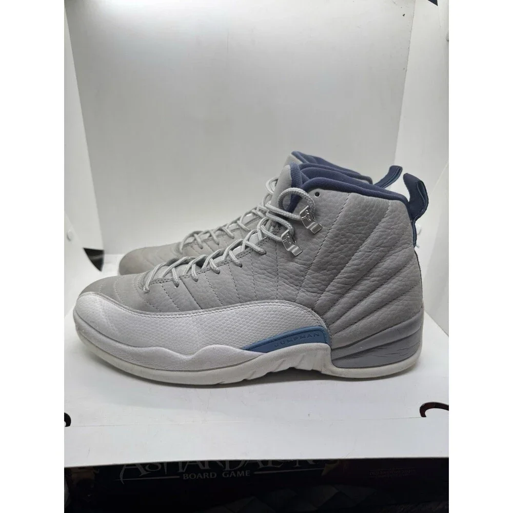 Nike Air Jordan 12 Retro Grey University Blue Size 12 Shoes Sneakers 130690 007